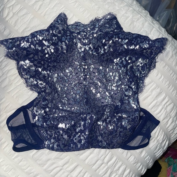 Victoria’s Secret Dream Angels Unlined‎ Demi Lace Bralette Navy
